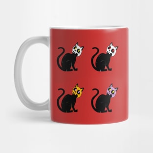 Skull black cat Mug